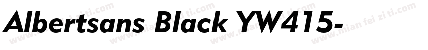 Albertsans Black YW415字体转换